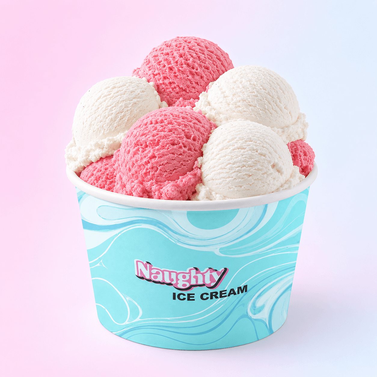 2-in-1 Strawberry & Vanilla Exotica Cup ice cream