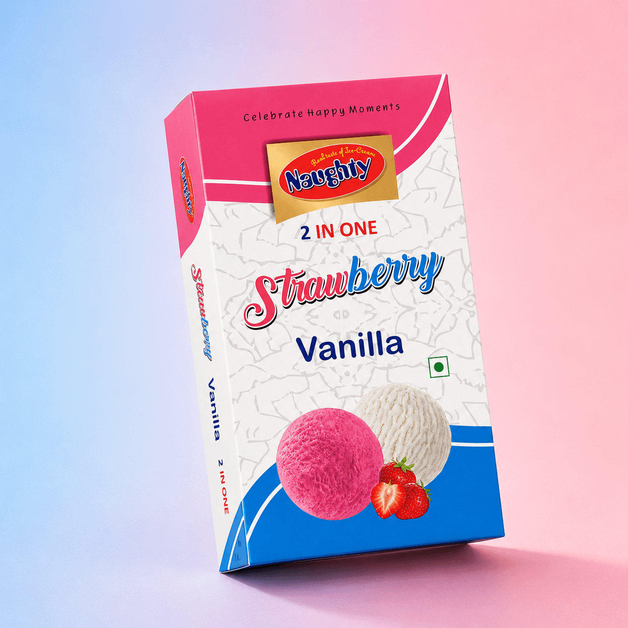 2-in-1 Strawberry & Vanilla — 5L ice cream